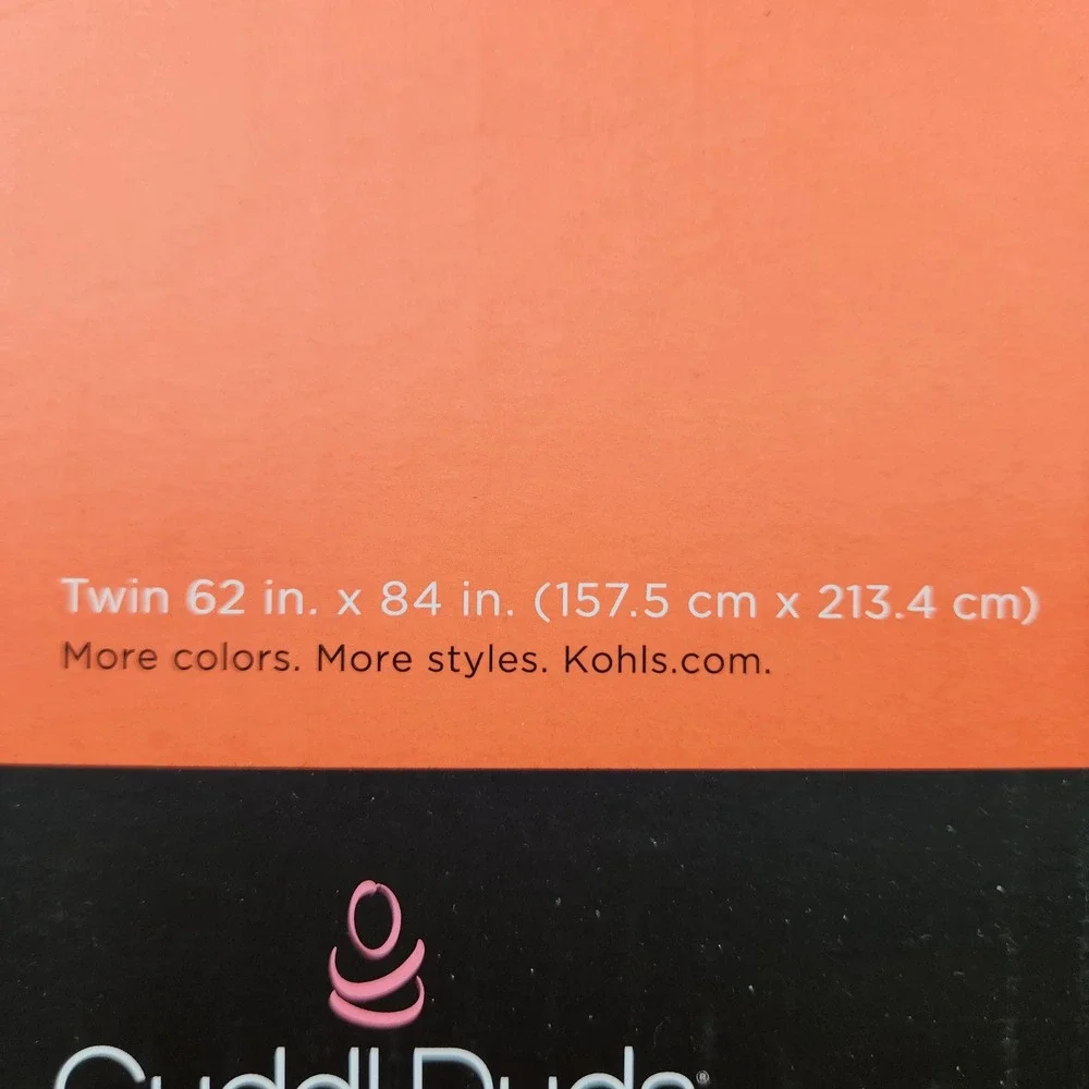 Cuddl Duds Plush Heated Blanket Twin Glacier Gray 10 Heat Settings Open Box